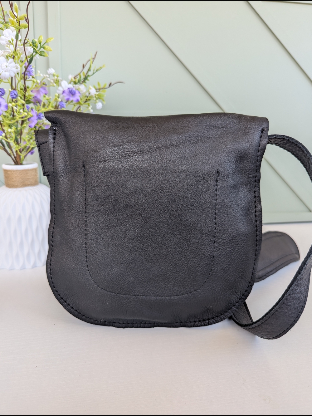 Bohme Black Leather Crossbody Bag - Picture 4 of 6